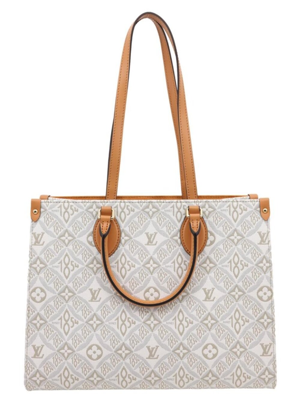 Louis Vuitton  Since 1854 Onthego MM Jacquard Shoulder Bag Off White